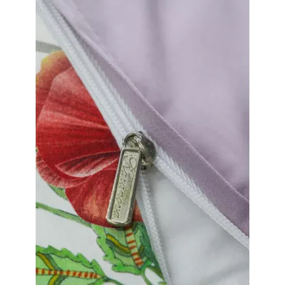 Комплект с одеялами KAZANOV.A “Маки” жемчуг лаванда (египетский хлопок-велюр), семейный