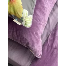 Комплект постельного белья KAZANOV.A “Пенинсула” винный пепел (египетский хлопок-велюр), семейный