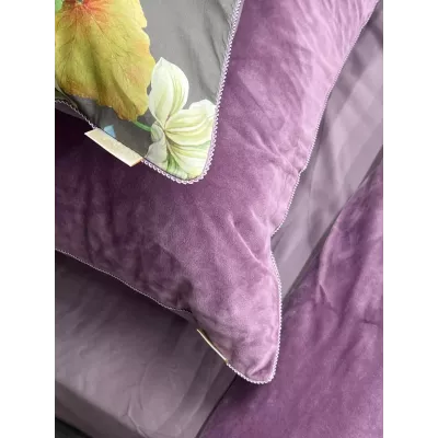 Комплект постельного белья KAZANOV.A “Пенинсула” винный пепел (египетский хлопок-велюр), семейный