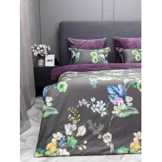 Комплект постельного белья KAZANOV.A “Пенинсула” винный пепел (египетский хлопок-велюр), семейный