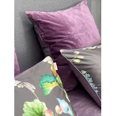 Комплект постельного белья KAZANOV.A “Пенинсула” винный пепел (египетский хлопок-велюр), семейный