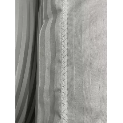 Комплект с одеялом KAZANOV.A Stripe Cotton "Hotel" (олива платина), евро