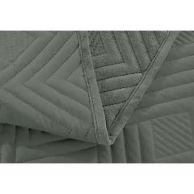 Покрывало Karteks из вареного бархата (зеленое) 1029/01.07 240х260