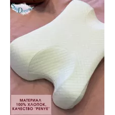 Наволочка SkyDreams на анатомическую подушку против морщин, (экрю), 53х33х10