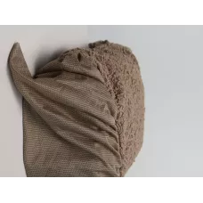 Чехол на угловой диван с оборкой Жаккард бежевый