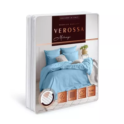 Комплект постельного белья Verossa "Melange" (Aqua), семейный