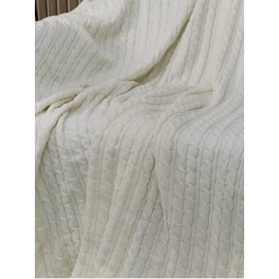 Вязаный плед Sofi de Marko "Джовани" (молоко), 160х220