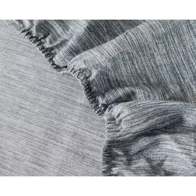 Комплект из простыни на резинке и наволочек Sofi De Marko "Табио (черно-белый)", 160х200+50х70