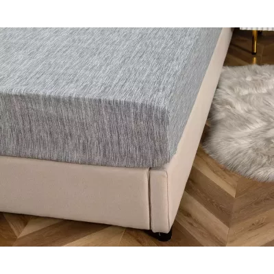 Комплект из простыни на резинке и наволочек Sofi De Marko "Табио (черно-белый)", 160х200+50х70