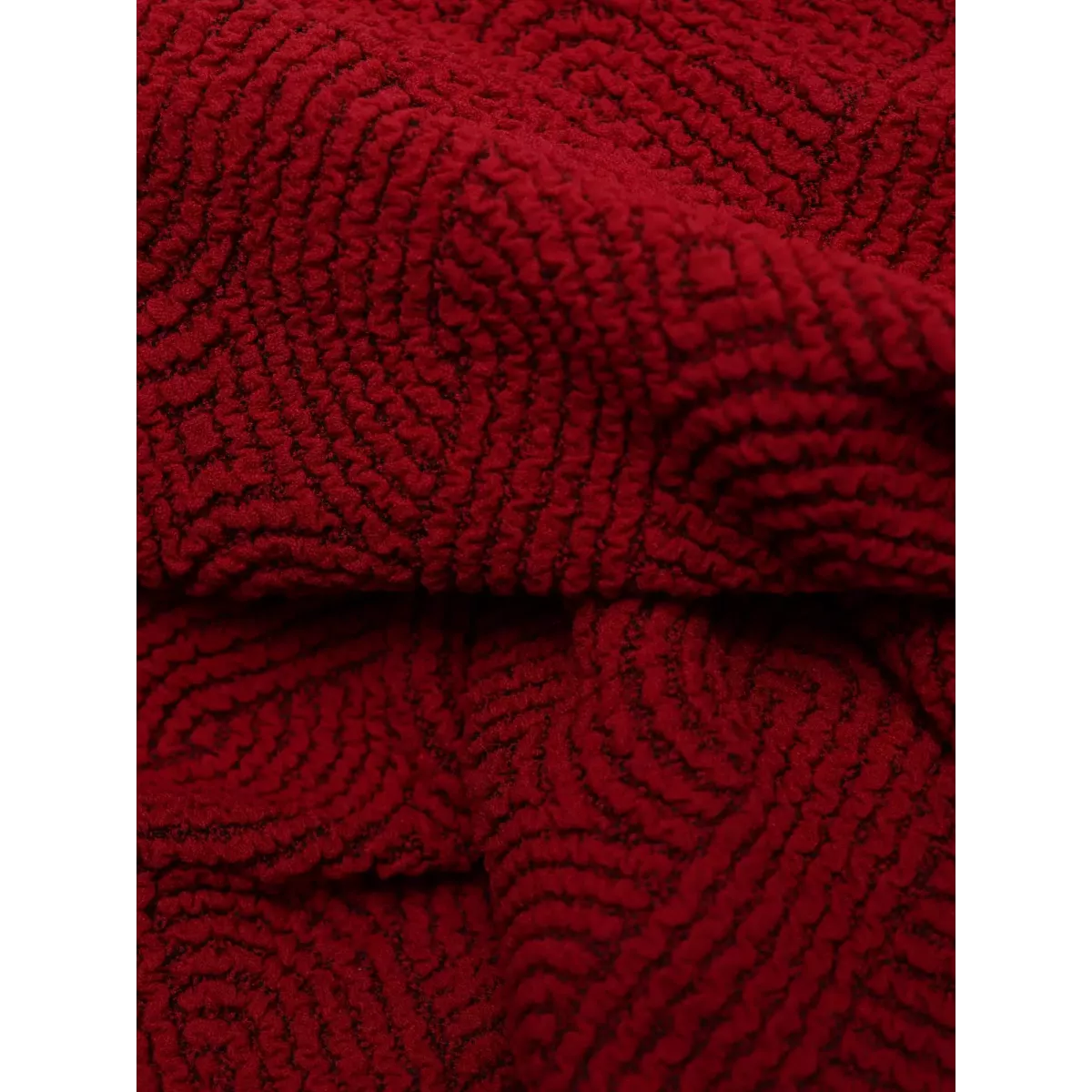 Чехол на прямой трехместный диван и два кресла Жаккард бордо