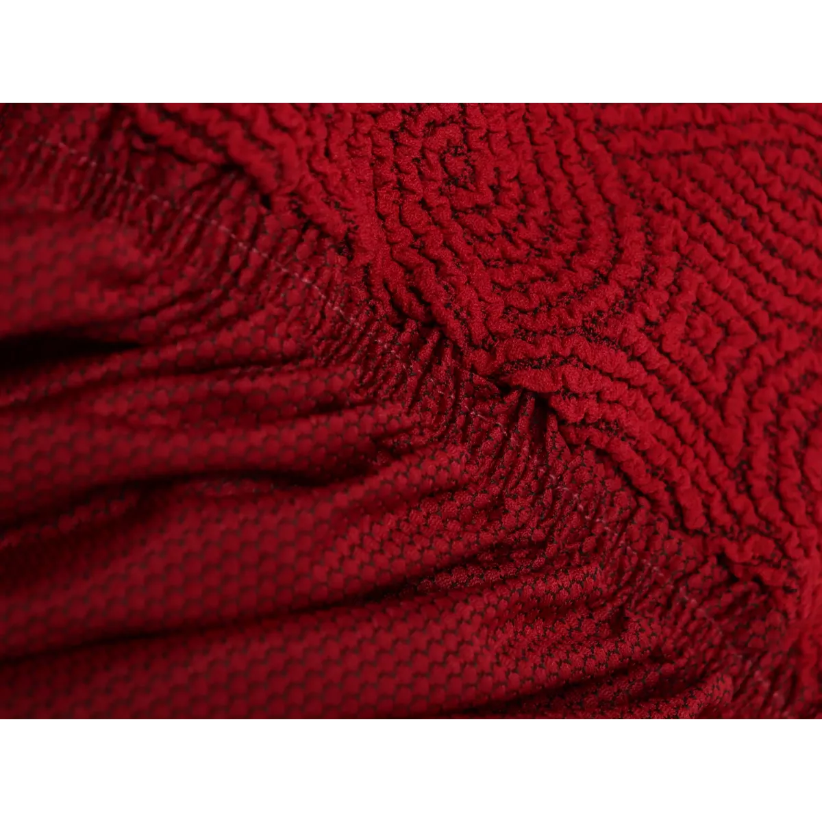 Чехол на прямой трехместный диван и два кресла Жаккард бордо