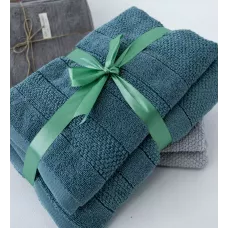 Махровое банное полотенце Verossa “Milano” (пудрово-голубой), 100х150