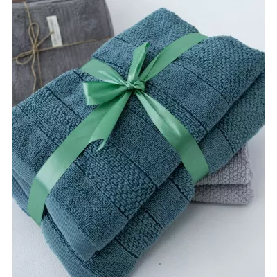 Махровое банное полотенце Verossa “Milano” (пудрово-голубой), 100х150