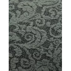 Чехол на прямой трехместный диван и два кресла с оборкой Жаккард ментол