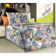 Комплект постельного белья Бамбино “Стрит-арт” (перкаль), 1.5 спальный
