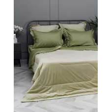 Комплект с одеялом-покрывалом Sofi De Marko “Энрике” (олива), евро