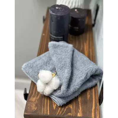 Махровое полотенце Туркмения (серый), 50х90