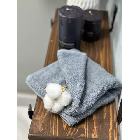 Махровое полотенце Туркмения (серый), 50х90