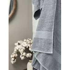 Махровое полотенце Туркмения (серый), 50х90