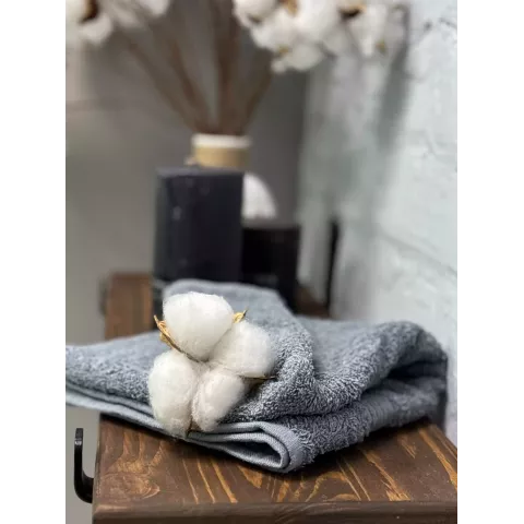 Махровое полотенце Туркмения (серый), 50х90