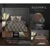 Комплект с одеялами KAZANOV.A Cotton "Байрон" (бежевый трюфель), семейный