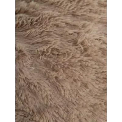 Декоративная меховая наволочка Texrepublic (серо-бежевая), 48х48