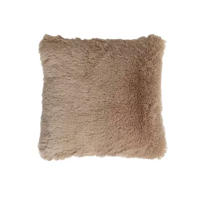 Декоративная меховая наволочка Texrepublic (серо-бежевая), 48х48