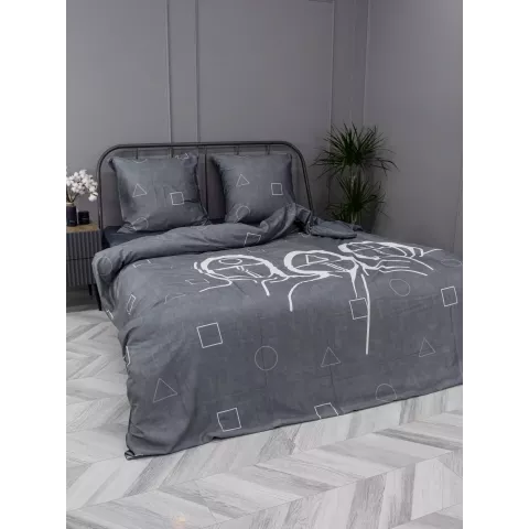 Комплект постельного белья Волшебная ночь Игра в кальмара "I see you" (сатин), евро