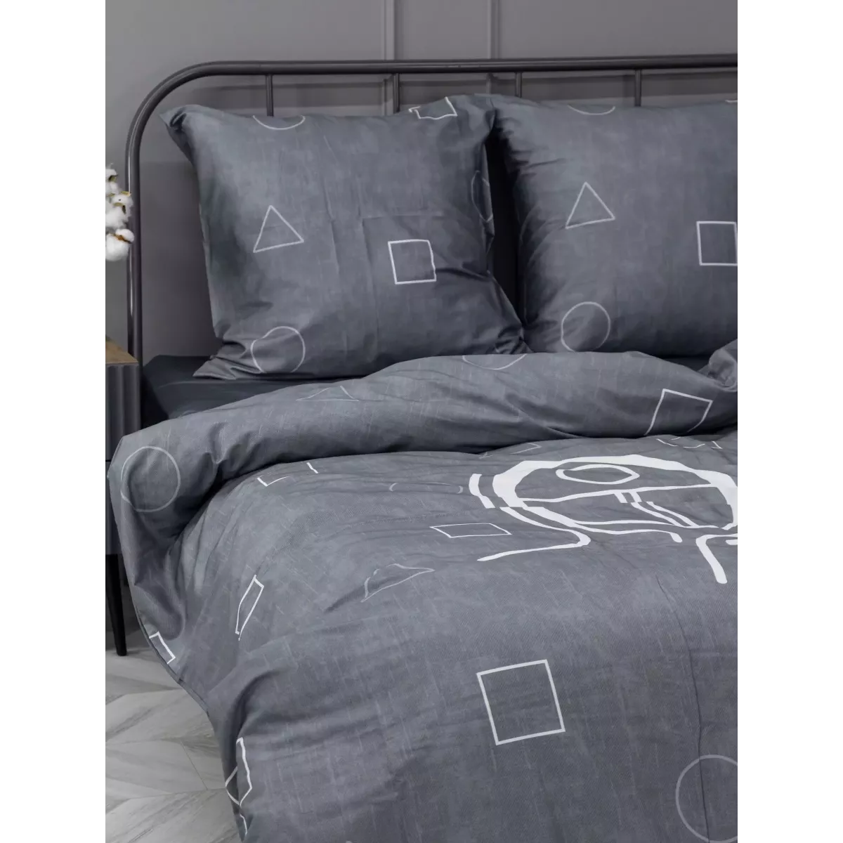 Комплект постельного белья Волшебная ночь Игра в кальмара "I see you" (сатин), евро