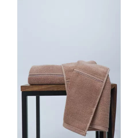 Махровое полотенце DonCotton “Lusso” (мокко), 70х140