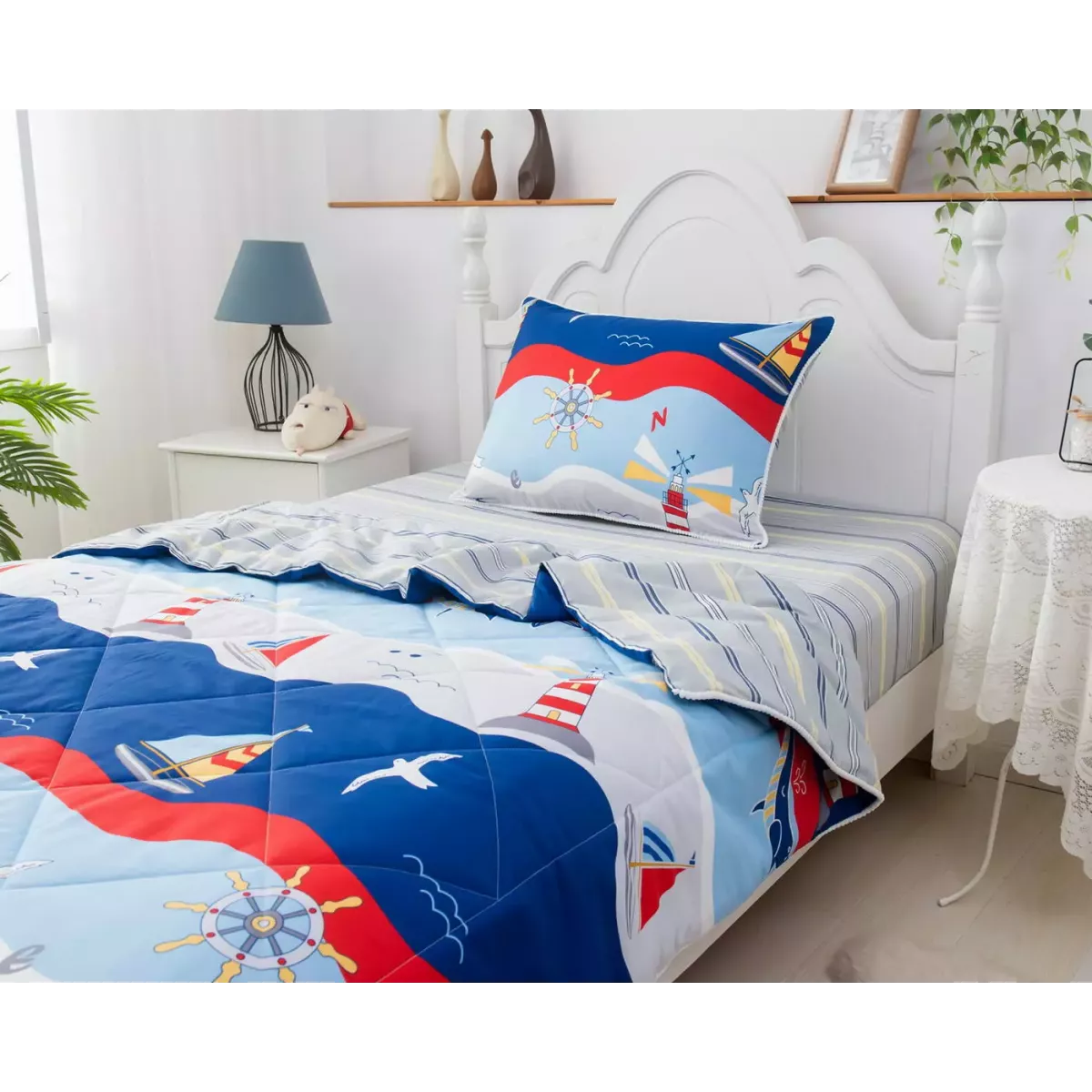 Комплект с одеялом Sofi De Marko "Маяки", 1.5 спальный