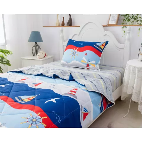 Комплект с одеялом Sofi De Marko "Маяки", 1.5 спальный