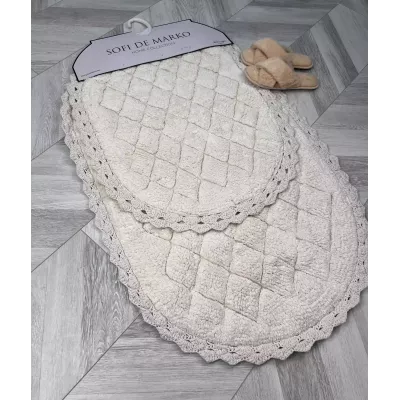 Набор кружевных ковриков для ванной Sofi de Marko “Florence” (крем), 60х100 и 50х70