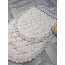 Набор кружевных ковриков для ванной Sofi de Marko “Florence” (крем), 60х100 и 50х70