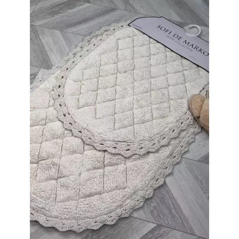 Набор кружевных ковриков для ванной Sofi de Marko “Florence” (крем), 60х100 и 50х70