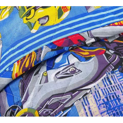 Покрывало стеганое Текс-Дизайн "Трансформеры" (перкаль), 140х210