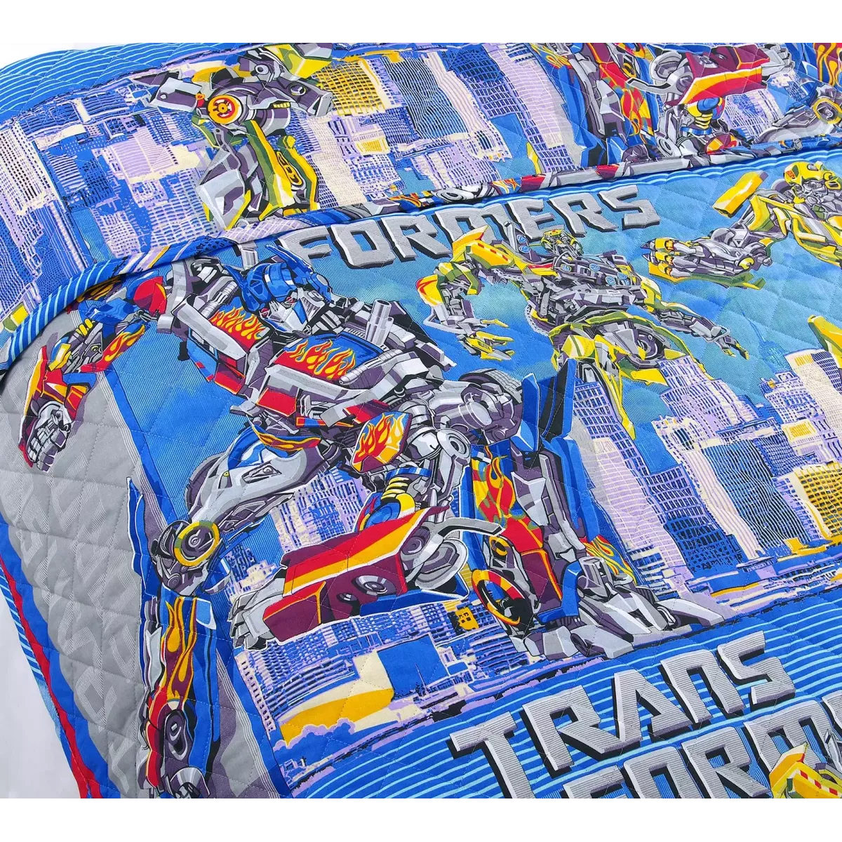 Покрывало стеганое Текс-Дизайн "Трансформеры" (перкаль), 140х210
