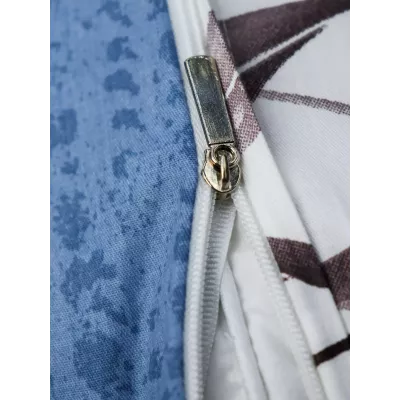 Комплект с одеялом KAZANOV.A Cotton “Софина” (деним жемчуг), евро