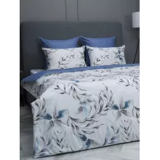 Комплект с одеялом KAZANOV.A Cotton “Софина” (деним жемчуг), евро