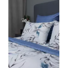 Комплект с одеялом KAZANOV.A Cotton “Софина” (деним жемчуг), евро