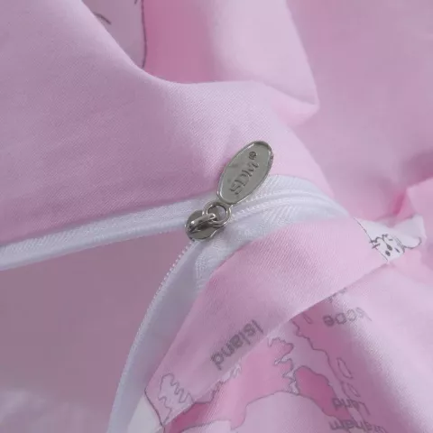 Комплект постельного белья Sofi De Marko “Пингвины”(розовый), 1.5 спальный