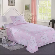 Комплект постельного белья Sofi De Marko “Пингвины”(розовый), 1.5 спальный
