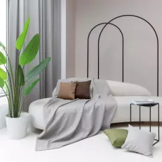 Покрывало Волшебная ночь "Рогожка" (пепельно-серый), 200х220