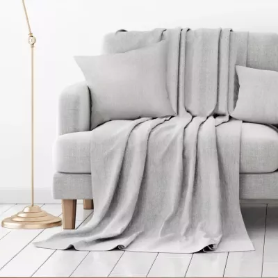 Покрывало Волшебная ночь "Рогожка" (пепельно-серый), 140х220