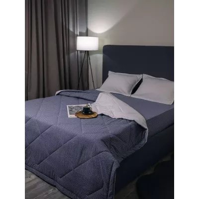 Комплект с одеялом DonCotton "Вареный хлопок" (полоса джинс), евро