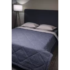 Комплект с одеялом DonCotton "Вареный хлопок" (полоса джинс), семейный