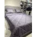 Комплект с одеялом DonCotton "Stripe Sateen " (мокрый асфальт), семейный