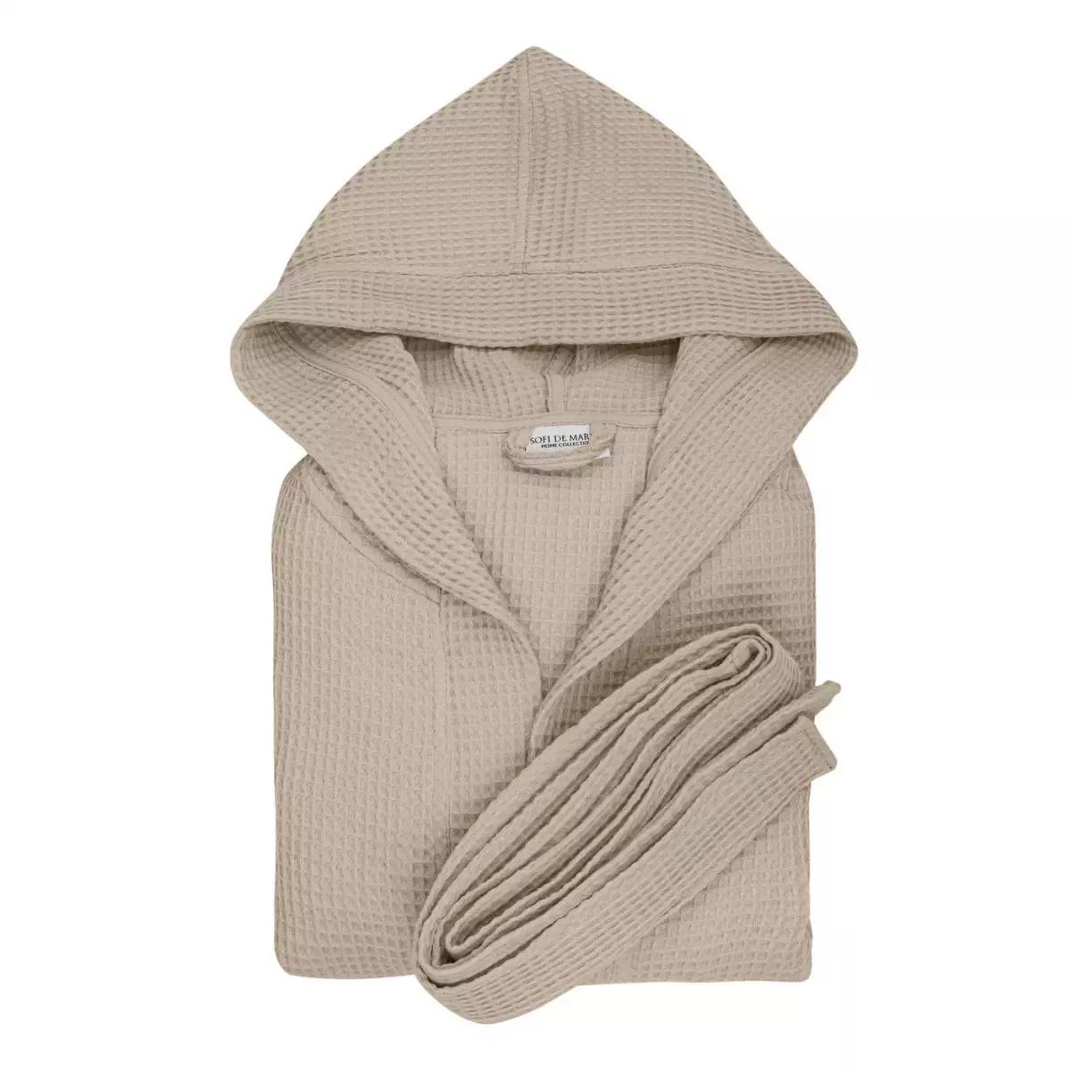 Халат вафельный с капюшоном Sofi de Marko “Naomi” (бежевый)