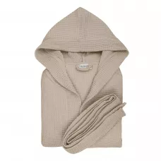 Халат вафельный с капюшоном Sofi de Marko “Naomi” (бежевый)