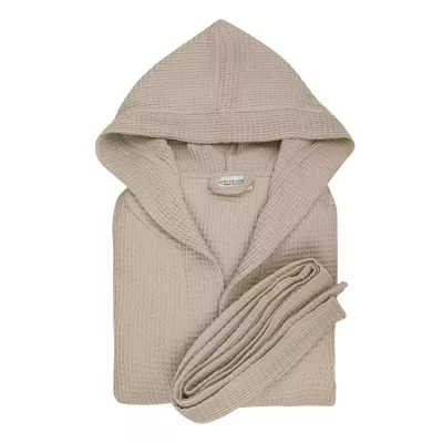 Халат вафельный с капюшоном Sofi de Marko “Naomi” (бежевый)